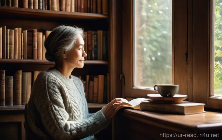 전자책과 종이책 비교 - **Prompt:** A cozy, serene reading nook bathed in soft, warm sunlight filtering through a window. An...